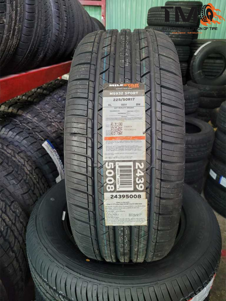 Lốp chống đinh tự vá Milestar 225/55R19 dành cho Mazda CX5 chịu đinh dưới 6 ly, không cần vá, hạn chế nổ lốp đột ngột, an tâm, an toàn cho cả gia đình