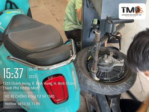 Vỏ xe chống đinh tự vá runflat 8 lớp bố cho Vinfast Evo 200