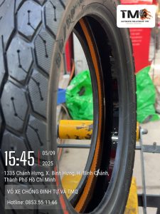 Vỏ xe chống đinh tự vá runflat 8 lớp bố cho Vinfast Evo 200