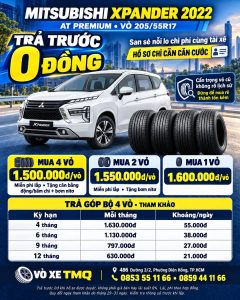 Banner Mitsubishi Xpander 2022 AT Premium màu trắng cùng bộ vỏ mới, bảng giá và phương án trả góp tại TMQ