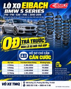 Banner lò xo Eibach cho BMW 5 Series, hỗ trợ trả góp tại Vỏ Xe TMQ