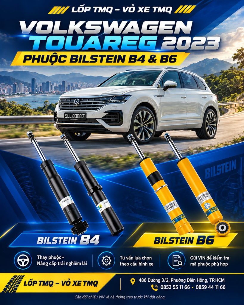 Banner phuộc Bilstein B4 và B6 cho Volkswagen Touareg đời 2023 tại TMQ