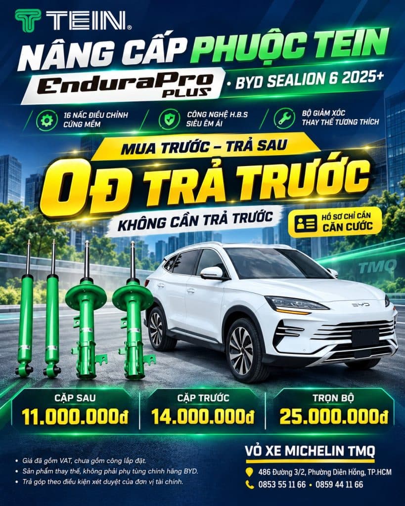 Phuộc TEIN EnduraPro PLUS và xe BYD Sealion 6 tại TMQ