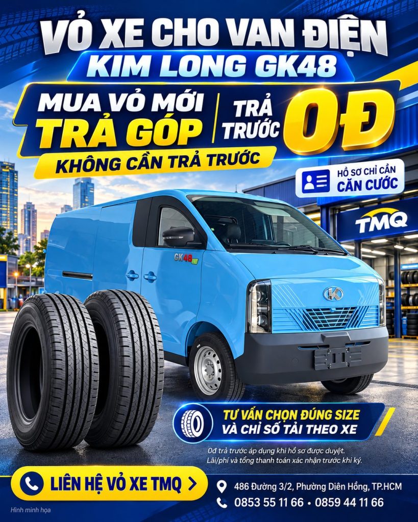 Banner vỏ xe Kim Long GK48 tại TMQ, hỗ trợ trả góp và trả trước 0 đồng khi hồ sơ được duyệt